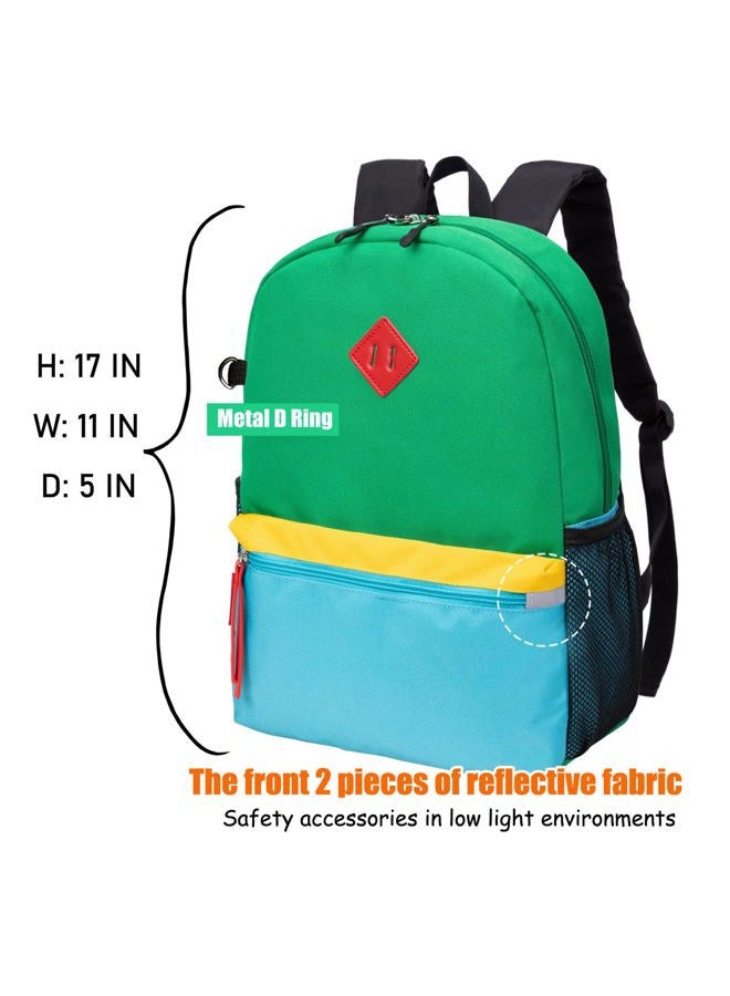 HawLander Little Kids Backpack for Boys Toddler School Bag Fits 3 to 6 years old Green - Image 2
