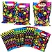 Omlisca Neon Party Favors Gift Bags 50 Pcs Art Paint Splatter Colorful Goodie Bags Plastic Candy Treat Bags with Handles for Birthday Shower Neon Retro 80s 90s Theme Party Supplies Decorations - Image 4