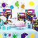 Omlisca Neon Party Favors Gift Bags 50 Pcs Art Paint Splatter Colorful Goodie Bags Plastic Candy Treat Bags with Handles for Birthday Shower Neon Retro 80s 90s Theme Party Supplies Decorations - Image 2