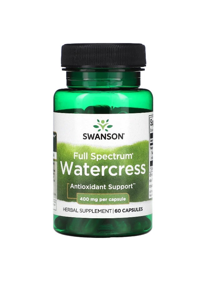 SWANSON Swanson, Full Spectrum Watercress, 400 mg, 60 Capsules  - Image 1