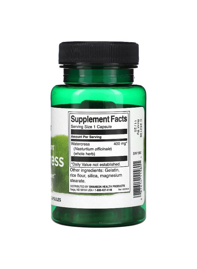 SWANSON Swanson, Full Spectrum Watercress, 400 mg, 60 Capsules  - Image 2
