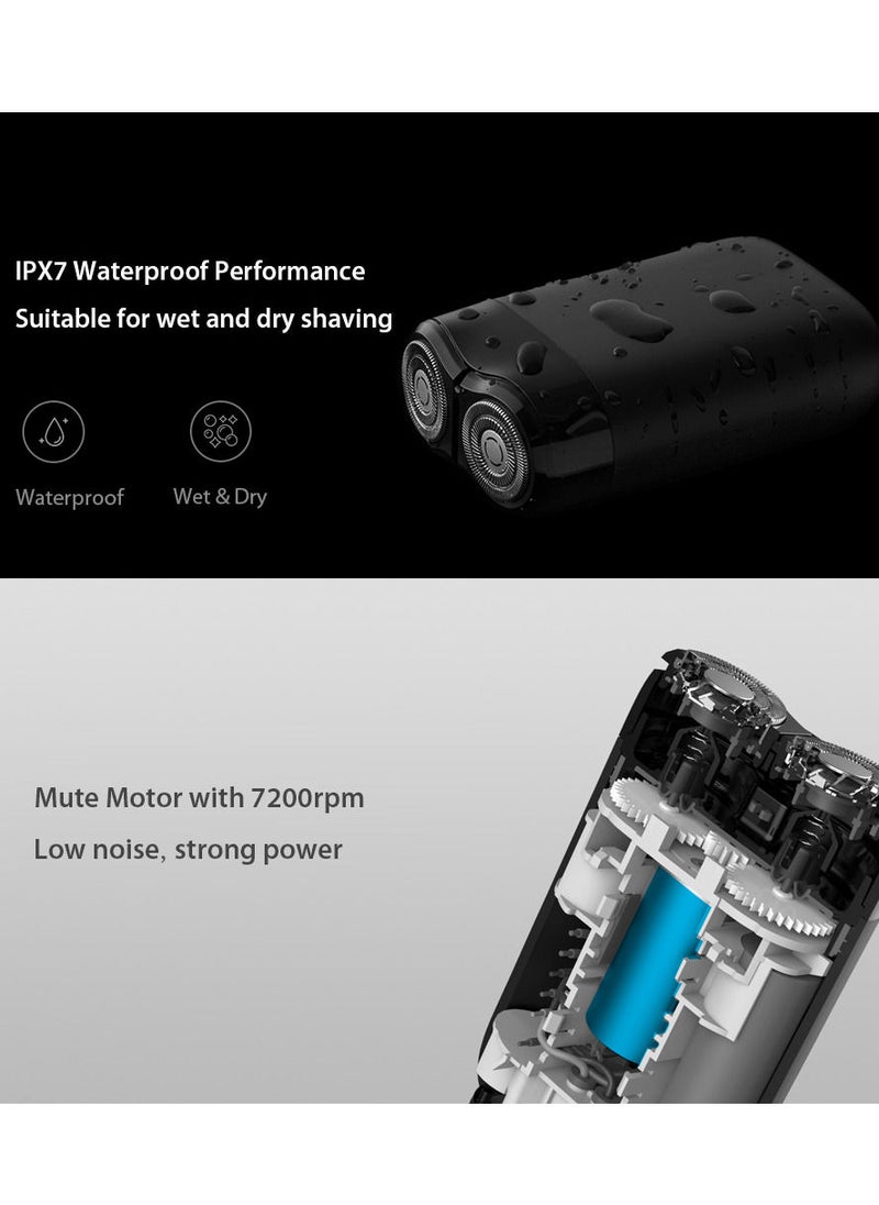 Xiaomi - Mijia Electric Shaver 2 Floating Head Waterproof Wet Dry Razor Double Ring Blade USB Rechargeable Shaving Machine - Image 1