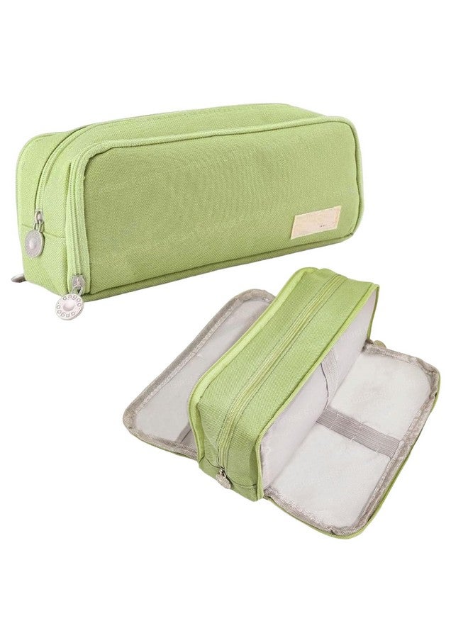 FunBlast Pencil Pouch for Girls & Boys - Large Capacity Pencil Case, Multipurpose Zipper Pencil Pouches, Aesthetic Pouch for School Kids College Students, Stationery Organizer Pouch (Sea Green) - Image 1