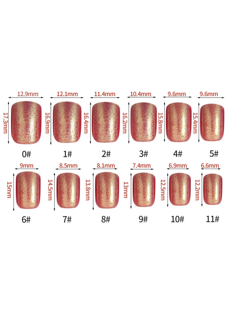 Press On Nails, 24 Gel False Nails Kit, Reusable Stick On Nails in variable Sizes, French Style, Polar Light,Full Well Tips, False Nails press on, impress nails, stick on nails - Image 2