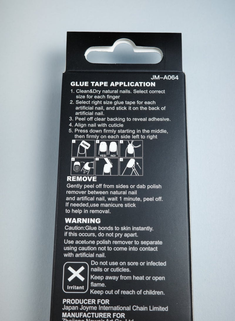 Press On Nails, 24 Gel False Nails Kit, Reusable Stick On Nails in variable Sizes, French Style, Polar Light,Full Well Tips, False Nails press on, impress nails, stick on nails - Image 3