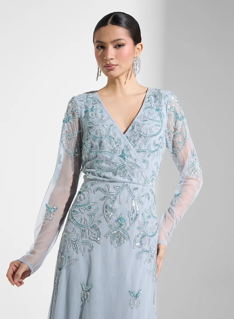 Namshi x Embroidered Evening Dress
