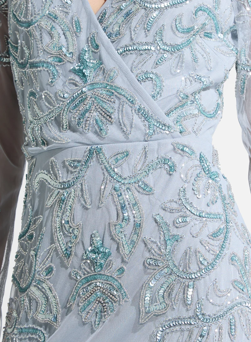 Namshi x Embroidered Evening Dress