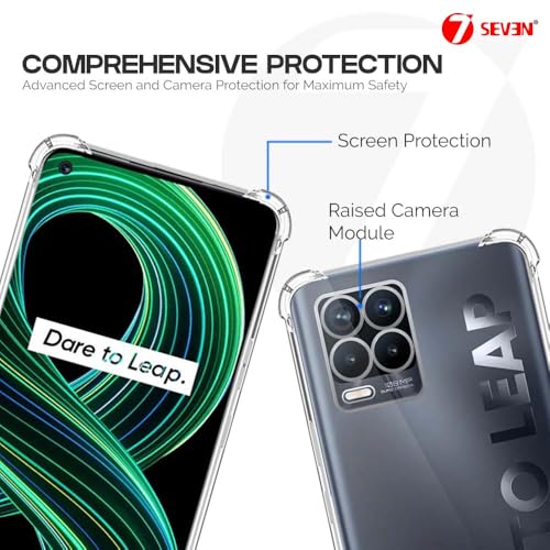 7-Seven 7SEVEN® Back Cover for Realme 8 | 8 Pro Transparent Mobile Back Case Shock Proof Design Camera Edges Protection Crystal Clear Phone Case Silicon Soft TPU and Flexible Bumper Phone Cover - Image 4