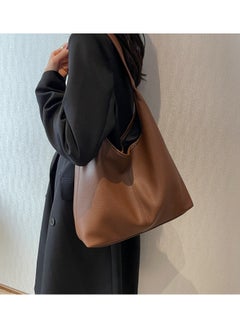 Women's shoulder bag Textured leather coffee brown texture inside with small bag daily commute - pzsku/ZA8B0C29205E38DB20E50Z/45/_/1729594010/4fb3f5c9-b420-427e-b2bc-2e2614f67fa6