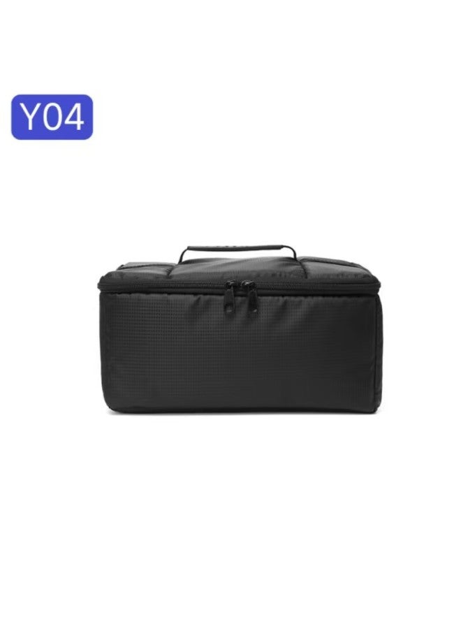 One Machine Three Mirror SLR Camera Liner Bag Super Thick Shockproof Handbag Photography Bag Digital Camera Waterproof Storage Bag-Color:Black Y04  - Image 2