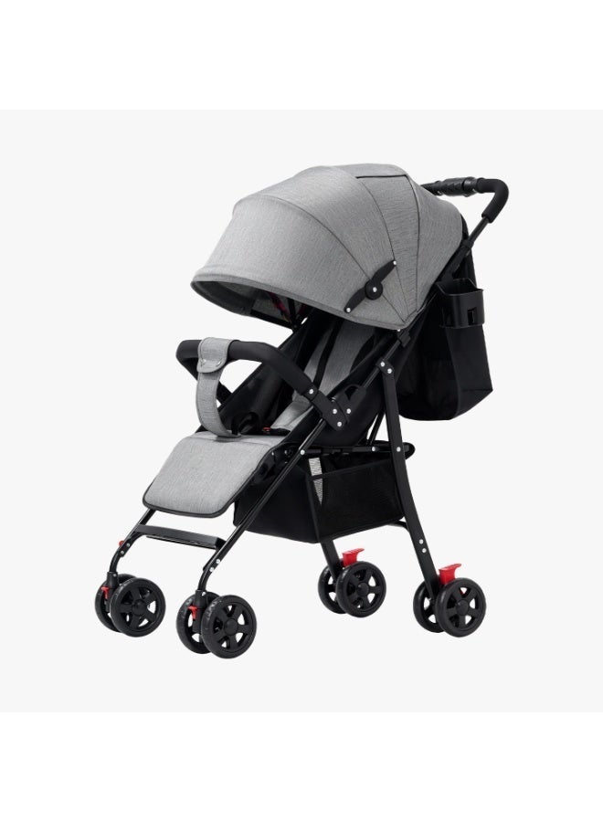 NZONE STORE Luxury Reversible Baby Stroller with Reclining Seat & Bassinet – Black & Gold Carbon Steel Frame, Full-Cover 4-Section Canopy, Shock Absorption System & 5-Point Safety Harness for 0-36 Months - Image 1