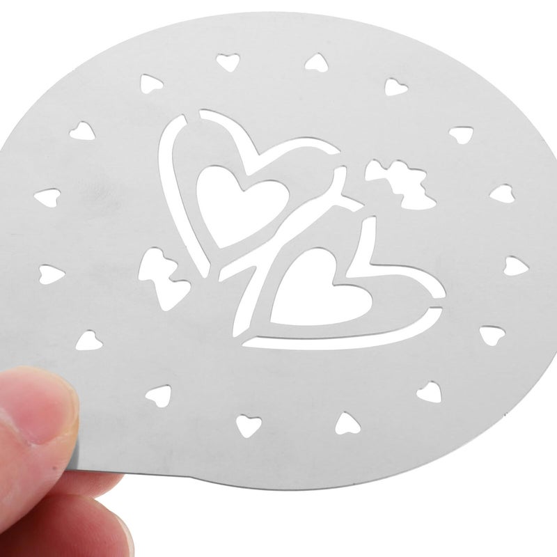 6 Pcs Reusable Plastic Baking Stencils Set For Cake Cookie And Coffee Decorating - Image 5