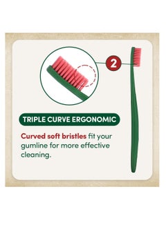 Regular Toothbrush, Soft Bristle, Triple Curve Ergonomic Manual Toothbrush (4 Pack) - pzsku/ZA8B10833BD328B0003B9Z/45/_/1735355946/eae026ec-9cdb-4870-902f-0b47fe699c22