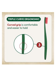 Regular Toothbrush, Soft Bristle, Triple Curve Ergonomic Manual Toothbrush (4 Pack) - pzsku/ZA8B10833BD328B0003B9Z/45/_/1735355966/b0237b33-d709-4208-8917-fb8431487a1f