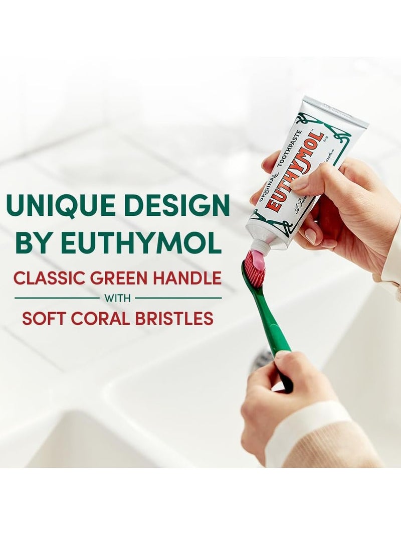 Regular Toothbrush, Soft Bristle, Triple Curve Ergonomic Manual Toothbrush (4 Pack)