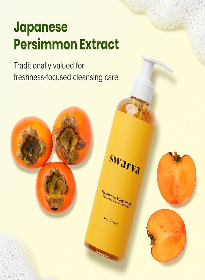 Swarva Japanese Persimmon Body Wash 2 Pack for Age-Related Odor, Body Odor Cleanser for Men and Women, Natural Shower Gel for Sensitive Skin, Freshness Control Wash & Persimmon Extract Care - Deep Cleaning - Image 3