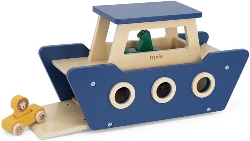 Trixie Wooden Ferry with Two Cars - Image 2