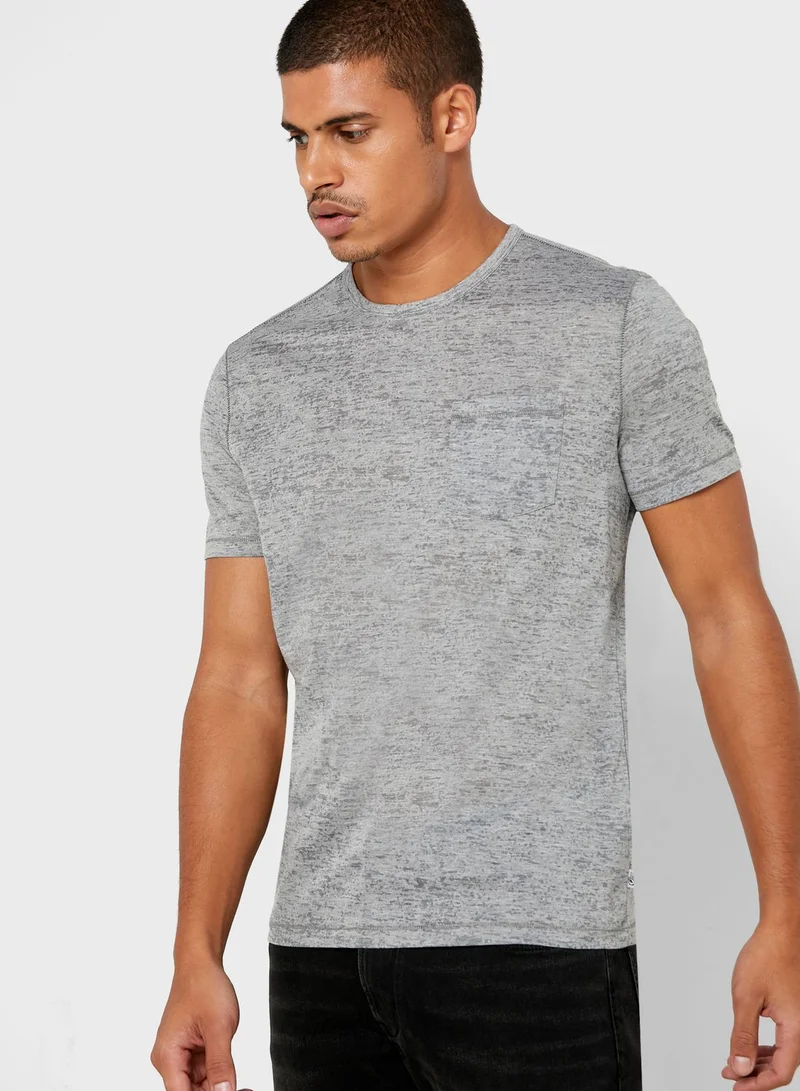 John Varvatos Burnout Crew Neck T-Shirt