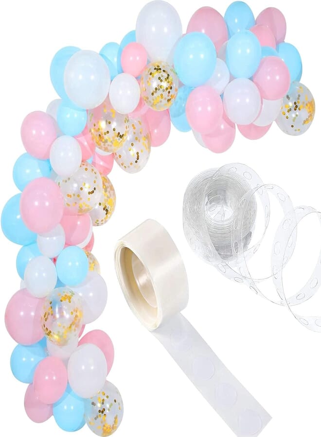 Secret 112 Pieces Baby Blue Pink Balloon Arch Kit Gender Reveal Balloon