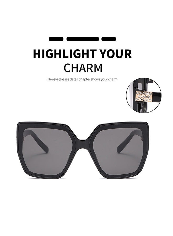 AZorb Fashion Sunglasses Women Diamond temple Sun Glassess Square Oversize Sunglass for Ladies Eye Glasses High Quality Eyewear UV400 Protection Shades for Daily Travel - Image 3