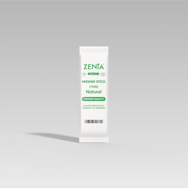 zenia Natural Miswak Toothbrush (Extra Thin Sticks) - Vacuum Sealed Natural Flavor - for Healthy Gums & Teeth (Pack of 5) - Image 4
