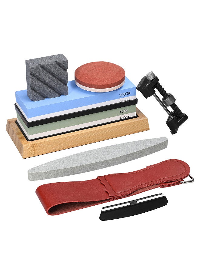 400/1000 3000/8000 Grit Premium Whetstone Set Cut Sharpening Stone Kit Sharpener for All Blade NonSlip Base Cutter Sharpener  - Image 4