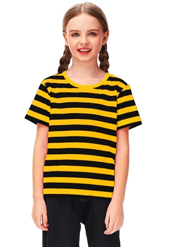 Deerose Halloween Black Yellow Striped T Shirt Boys Bumblebee Costume Short Sleeve Summer Crewneck Tee 9-10 Years - Image 5