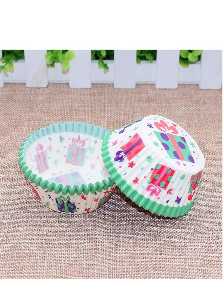 100Pcs/set  Cupcake Baking Paper Cases Cake Box,Disposable Muffins Baking Cupcake Mould 6.8x5x3cm - Gift Box - Image 1