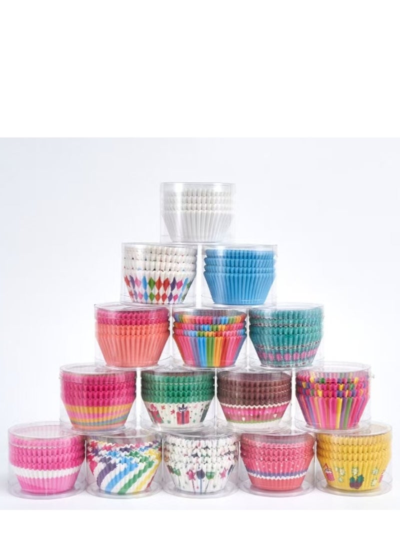 100Pcs/set  Cupcake Baking Paper Cases Cake Box,Disposable Muffins Baking Cupcake Mould 6.8x5x3cm - Gift Box - Image 3