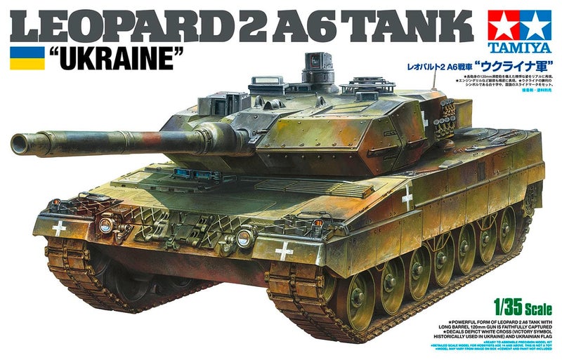 Tamiya Kampfpanzer 25207 135 BW KPz Leopard 2 A6 3 Ukr Model Plastic Assembly Tank kit - Image 2
