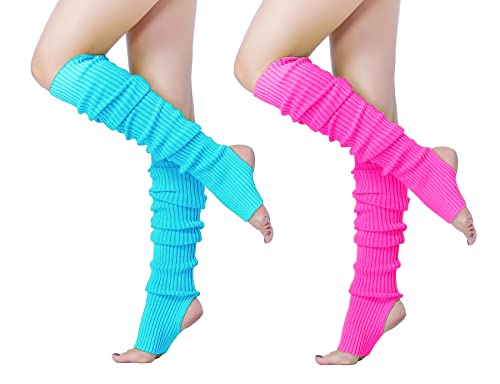 v28 Long Leg Warmer, Women’s Men 80s Party Ribbed Knit Dance Sports, 71(lbu+ro) - Image 1