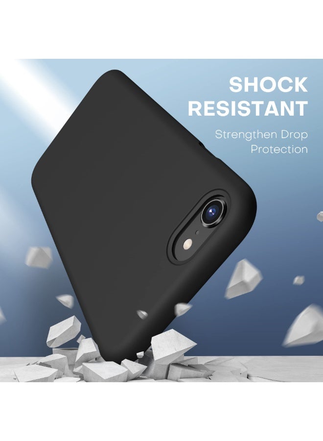 Compatible with iPhone 6/6S Case 4.7 Inch Slim Liquid Silicone 4 Layers Soft Gel Rubber Shockproof Protective Phone Case with Anti Scratch Microfiber Lining (black) - Image 5