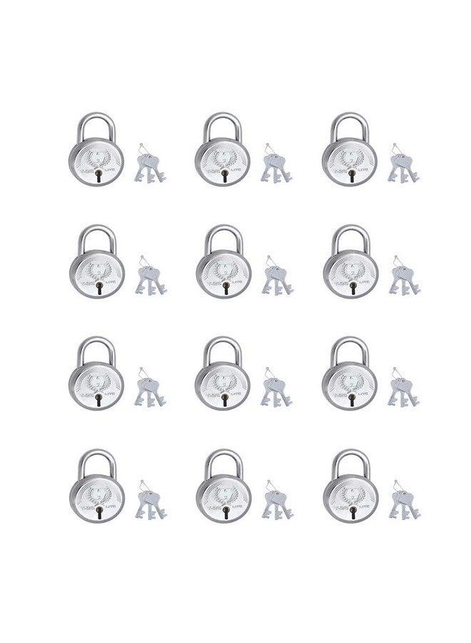 Harrison T-26 LITE/BCP-0532_PK 12 Steel 5 Levers Padlock with 3 Keys (Pack of 12), Silver - Image 1