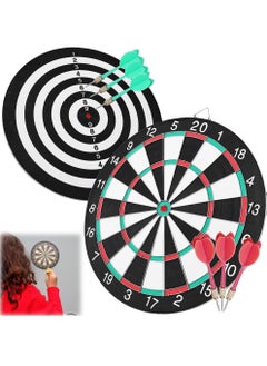Gonice Target Shooting Game with Darts, 44 cm Diameter Double Sided Darts Game for Office, Set with 6 Ultra Accurate Darts with Steel Tip for Office, Bar, Home, Outdoor  - Image 1