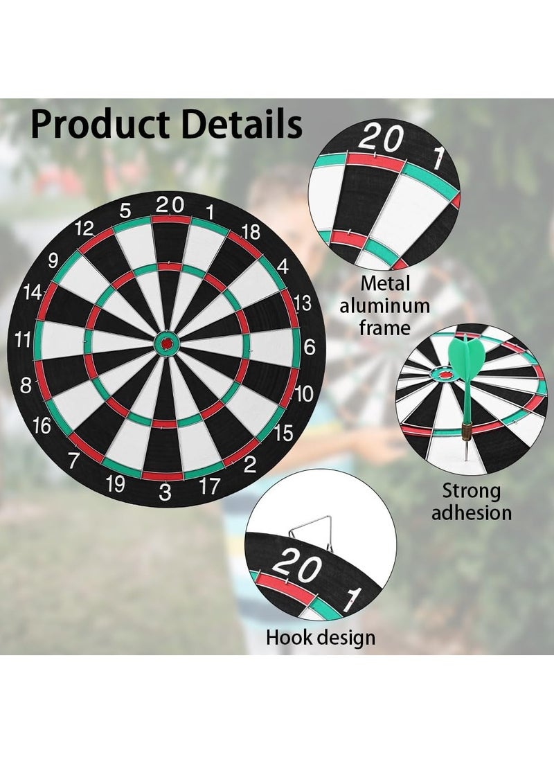 Gonice - Target Shooting Game with Darts, 44 cm Diameter Double Sided Darts Game for Office, Set with 6 Ultra Accurate Darts with Steel Tip for Office, Bar, Home, Outdoor - Image 1