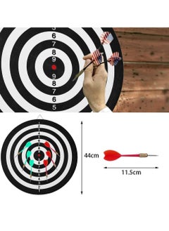 Gonice Target Shooting Game with Darts, 44 cm Diameter Double Sided Darts Game for Office, Set with 6 Ultra Accurate Darts with Steel Tip for Office, Bar, Home, Outdoor  - Image 2