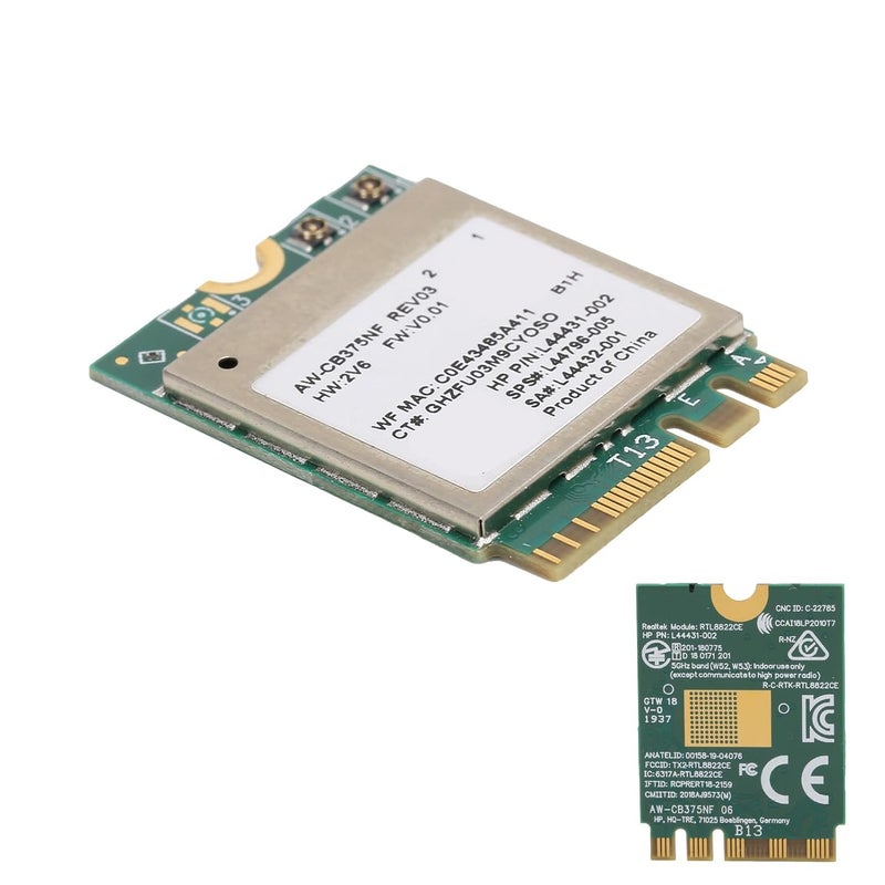 5.0 M.2 NGFF Wireless Network Card 802.11ab/gn/ac for RTL8822CE, Green Board 1pc - Image 5