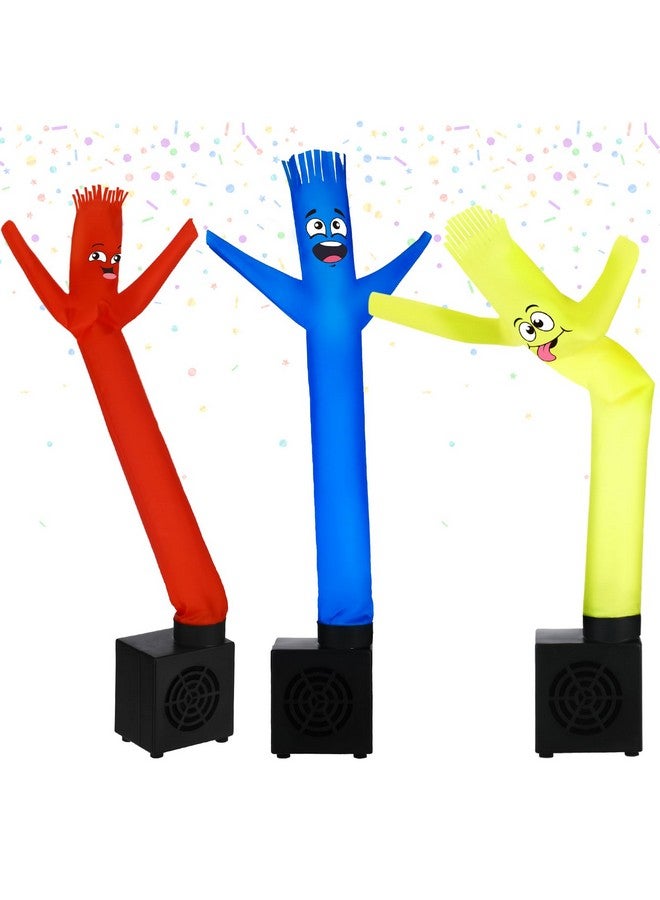 Poen بون 3 قطع رجل أنبوب قابل للنفخ صغير هدية مضحكة مزحة عيد ميلاد رجل قابل للاهتزاز مع منفاخ راقص صغير مكتبي هدية للنساء زينة حفلة (ابتسامة) - Image 1