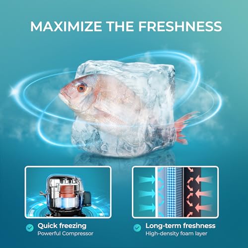 EUHOMY Upright freezer, 3.0Cubic Feet, Single Door Compact Mini Freezer with Reversible Door,Small freezer for Home/Dorms/Apartment/Office, Black - Image 5