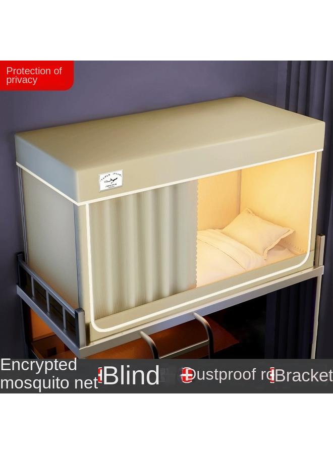 Bluejw Student Dormitory Thickened Bed Curtain Mosquito Net Integrated Upper And Lower Bunch Upper Bedroom Shading 2025 New Single Bed - Image 1