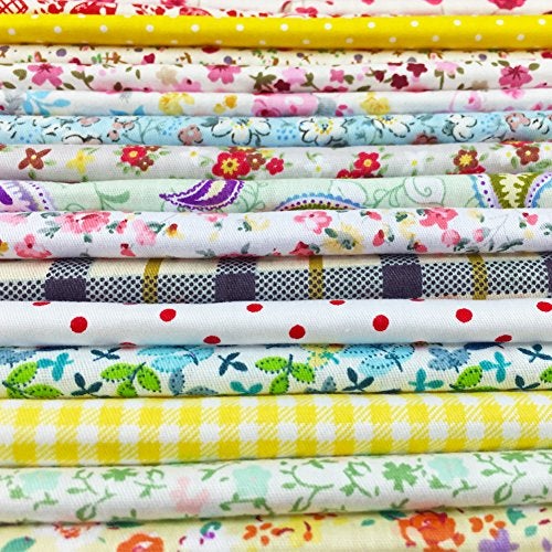 flic-flac 200pcs 4 x 4 inches (10cmx10cm) Cotton Craft Fabric Bundle Squares Patchwork Lint DIY Sewing Scrapbooking Quilting Dot Pattern Artcraft - Image 4