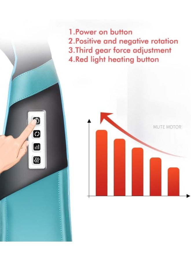 مدلك كهربائي للرقبة والظهرو كامل الجسم محمول لتخفيف آلآم العضلات، للاستخدام المنزلي، المكتب - Image 4