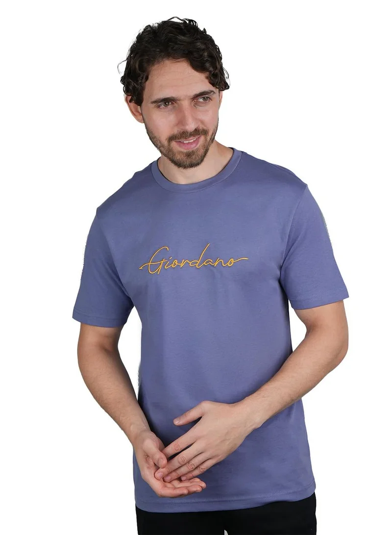 Men's Slim Fit Cotton Signature Print Tee