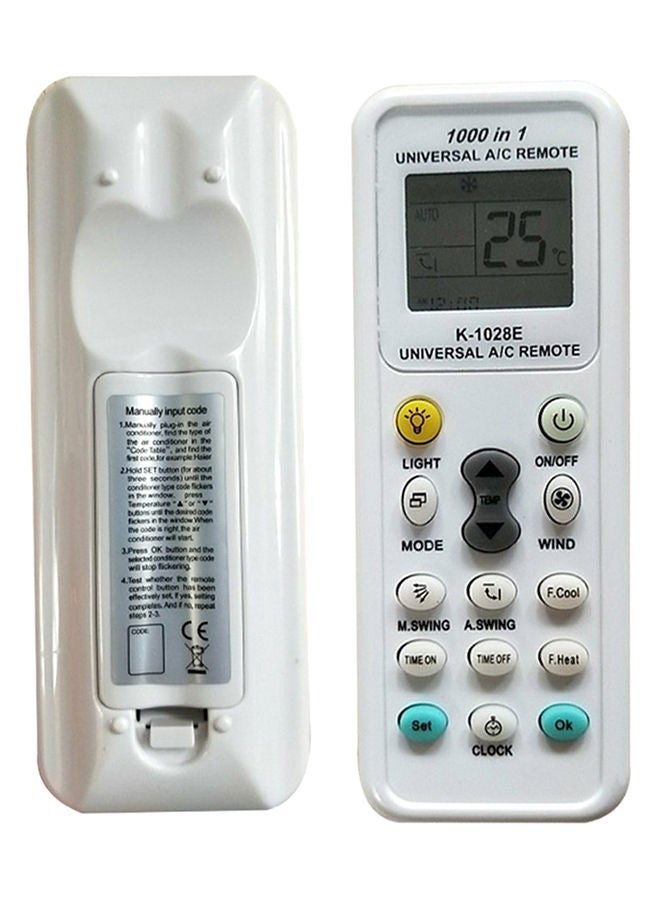 NIBEMINENT K-1028E Air Conditioner Remote Control White 