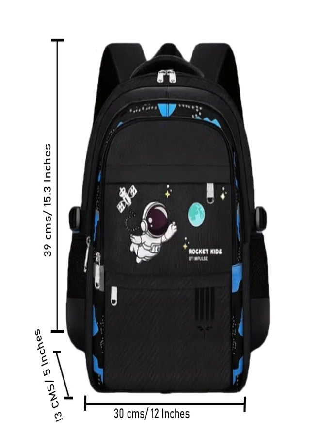 إمبلس حقيبة ظهر أنيقة وعصرية مقاومة للماء مطبوعة، سعة 27 لتر، من إمبلس أسترونوت، مناسبة للجنسين، حقيبة ظهر للسفر إلى الجامعة بخمسة أقسام، حقيبة مدرسية للبنين والبنات - Image 5