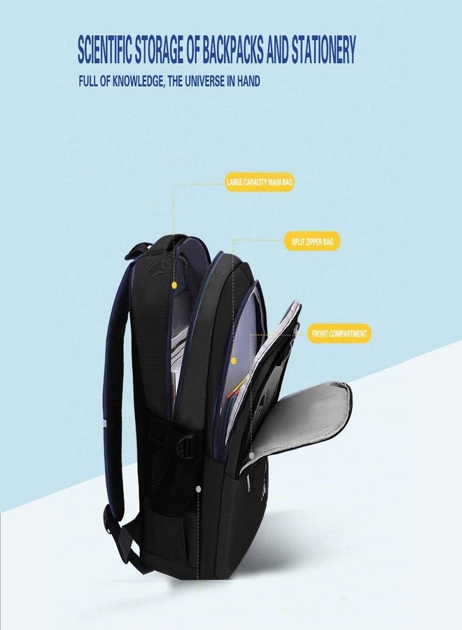 إمبلس حقيبة ظهر أنيقة وعصرية مقاومة للماء مطبوعة، سعة 27 لتر، من إمبلس أسترونوت، مناسبة للجنسين، حقيبة ظهر للسفر إلى الجامعة بخمسة أقسام، حقيبة مدرسية للبنين والبنات - Image 4