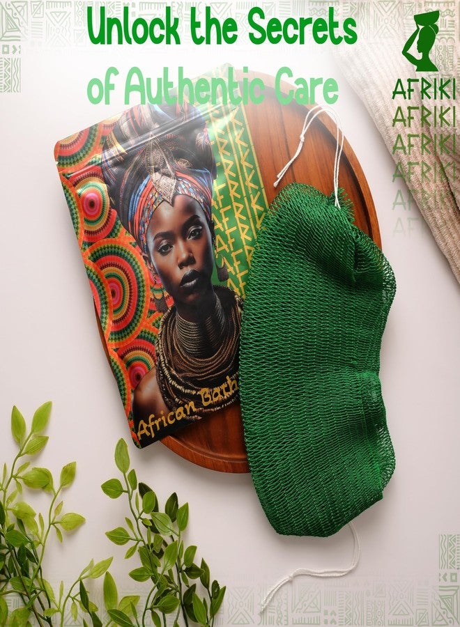 AFRIKI African Net Sponge, Authentic African Exfoliating Sponge, Black Owned, Back Scrubber, 45 inch Long, for Normal to Sensitive Skin, for Daily use, Earth Collection - Image 4