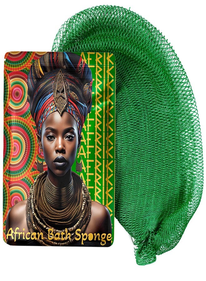 AFRIKI African Net Sponge, Authentic African Exfoliating Sponge, Black Owned, Back Scrubber, 45 inch Long, for Normal to Sensitive Skin, for Daily use, Earth Collection - Image 1
