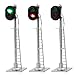 Evemodel JTD873GR 3PCS Model Railroad Train Signals 2Lights Block Signal HO Scale 12V GreenRed Traffic Lights for Train Layout New - Image 2
