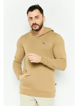 Men Sportswear Fit Long Sleeves Outdoor Hoodies, Brown